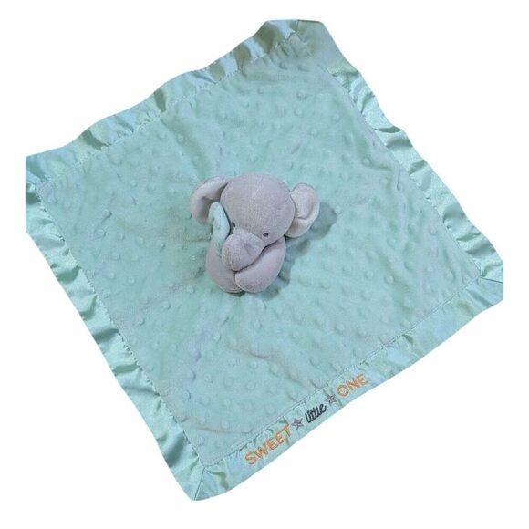 Carter's Lovey Elephant Security Blanket Sweet Little One Satin Trim 14.5" - Picture 2 of 8